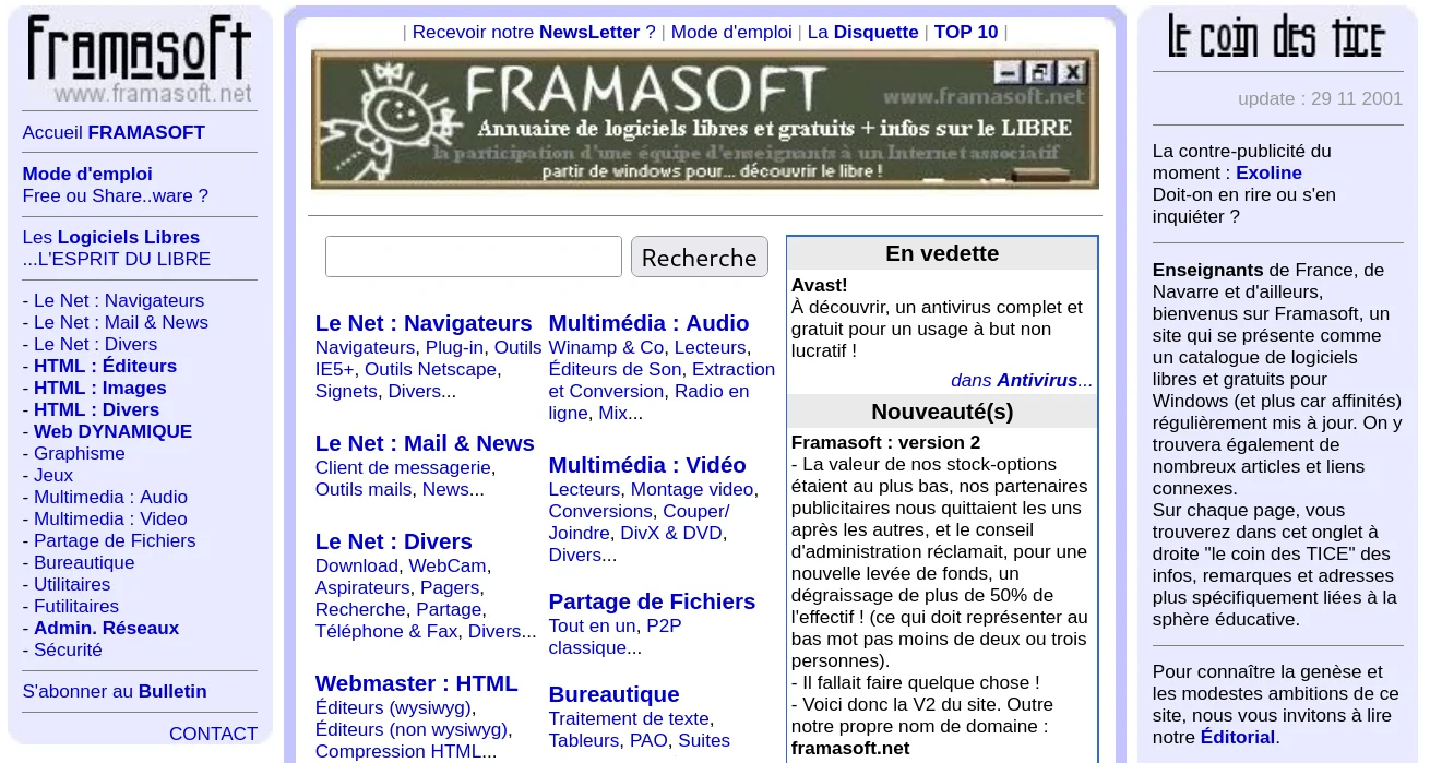 Framasoft en 2001